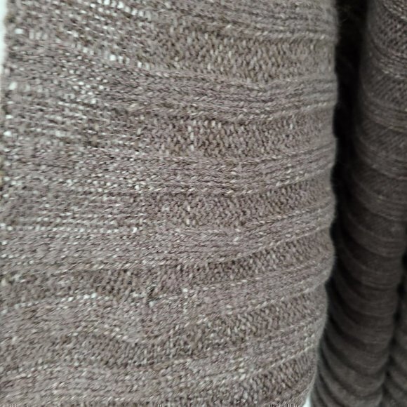 *Repair* Free People Oversized Ribbed Knit Open Cardigan S Blackberry Heather - Picture 15 of 16